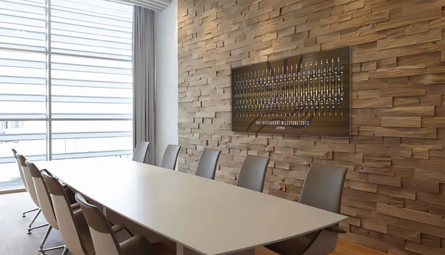 First Watch: 100 Forks in the conference room at First Watch corporate offices.