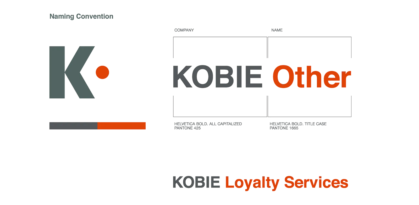 Kobie: Secondary logos and naming