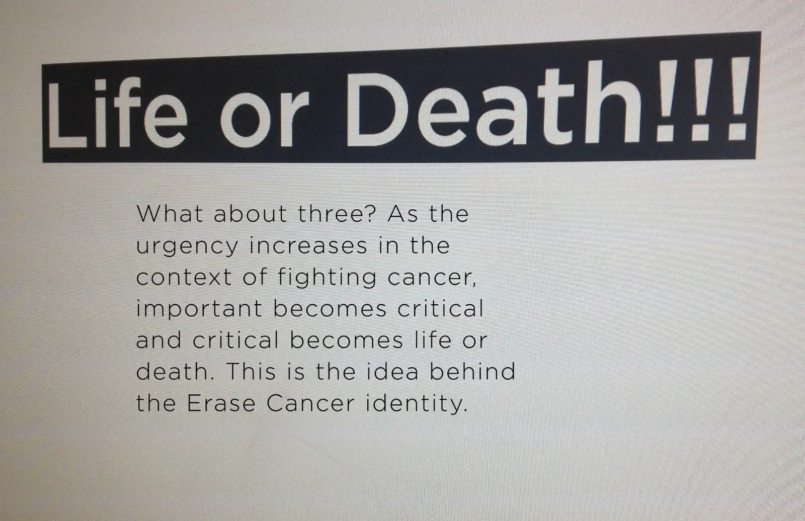 Moffitt Cancer Center: Erase Cancer identity